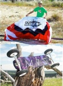 MBS COLT 90 Mountainboard/Landboard and 4 m HQ Scout III Kite Package