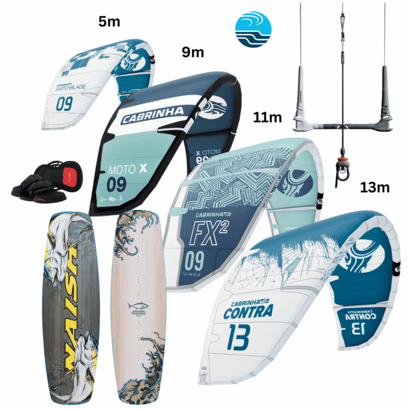 Cabrinha Ultimate 4-Kite and Board Kiteboarding Quiver