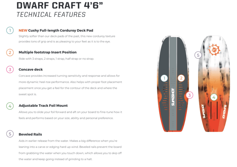 2020 Slingshot Dwarfcraft 4'6" FoilBoard - Image 12