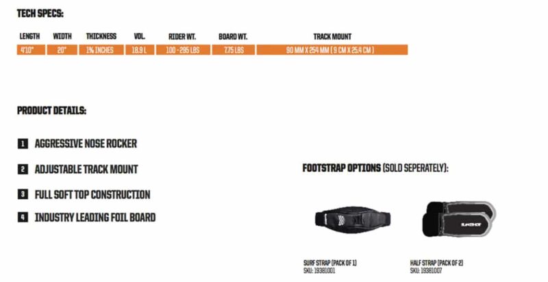 2019 Slingshot WF-2 Soft Top Wakesurf Foil Board - Image 2