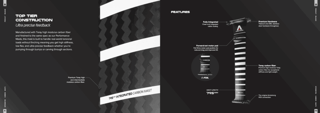 Armstrong Integrated Foil Drive Motor Pod Carbon Mast, Freakishly Smooth Feel