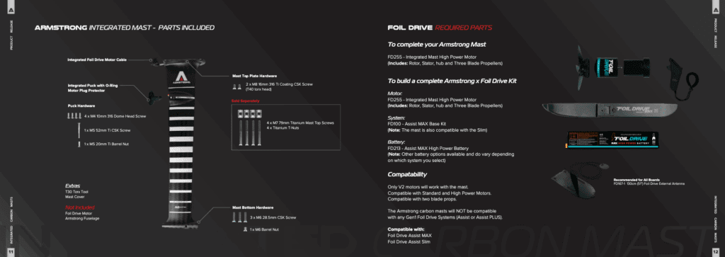 Armstrong Integrated Foil Drive Motor Pod Carbon Mast, Freakishly Smooth Feel