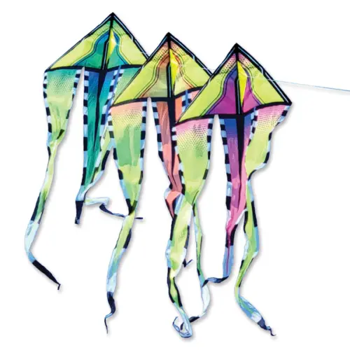 Premier 46 Inch Flo Train Delta Kite Breeze (3 Pack Kite Bundle)