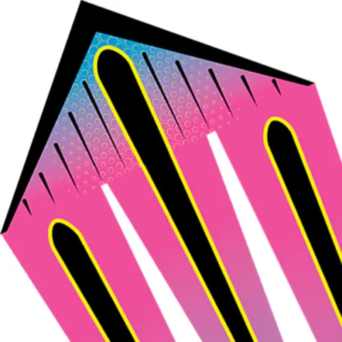 Premier Kites 46In Flo Train Delta Kite Raspberry Shock