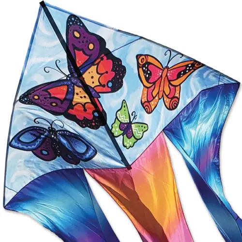 Premier 6.5ft Flo Tail Delta Kite Butterflies